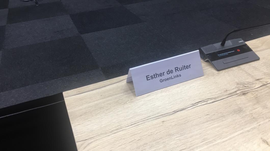 naambordje Esther de Ruiter begrotingsbehandeling